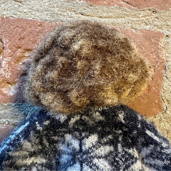 Muk Luk's Women's Fur Pom Beanie Winter Cuff Hat Pom Pom Fairy Dust Glitter GRAY - Picture 4 of 14